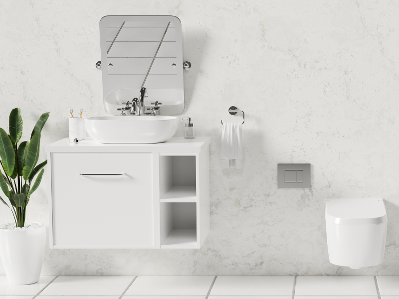 Phong cách nhà tắm tối giản