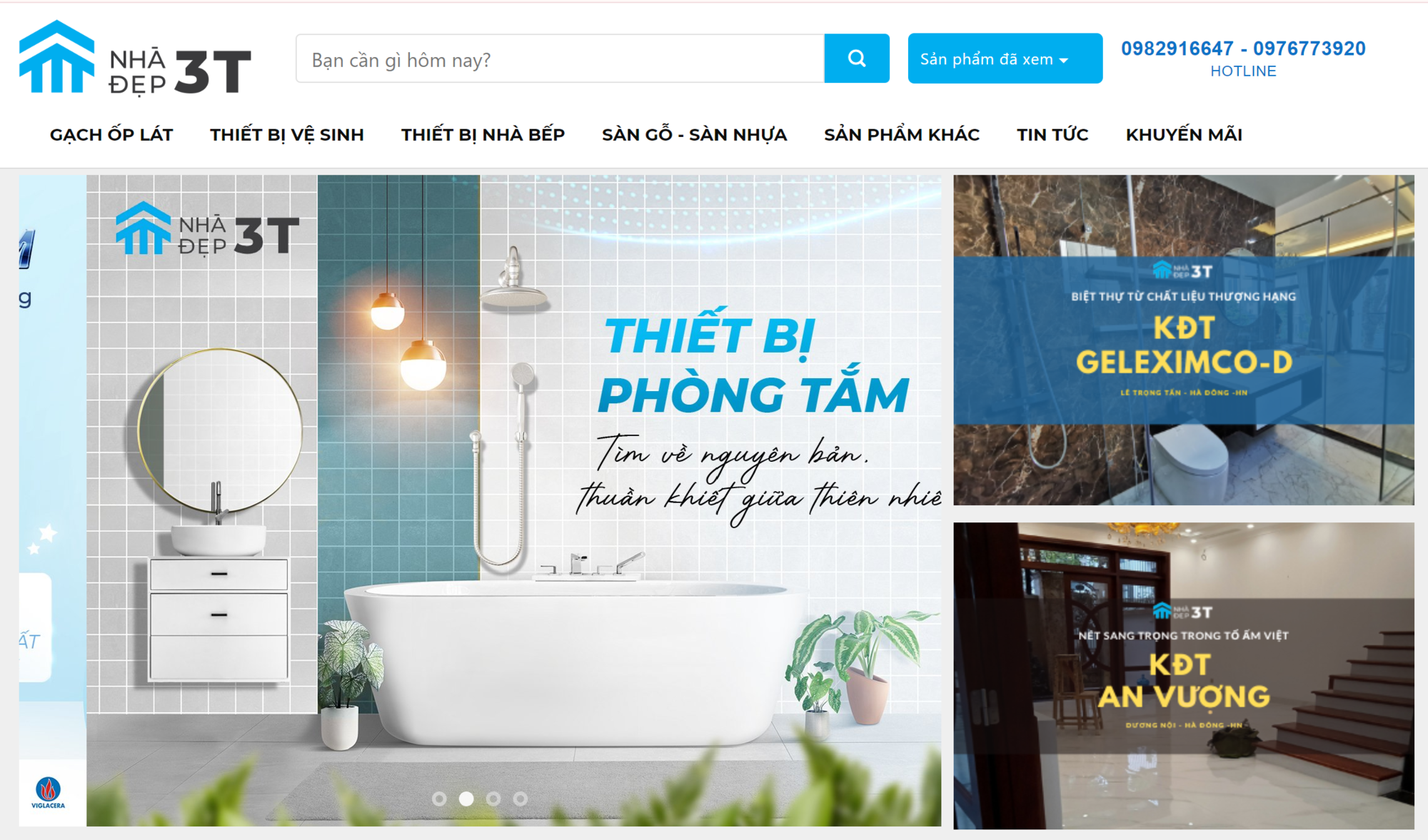 Showroom thiết bị vệ sinh 3T