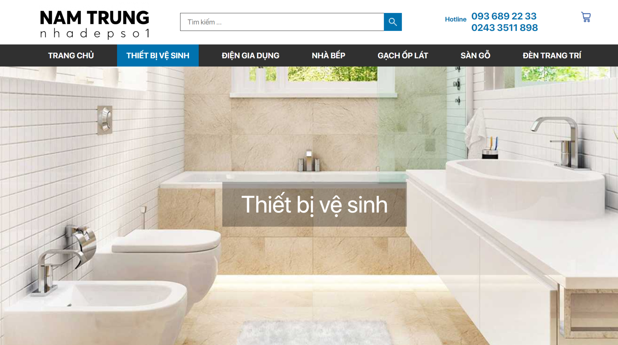 Showroom thiết bị vệ sinh Nam Trung