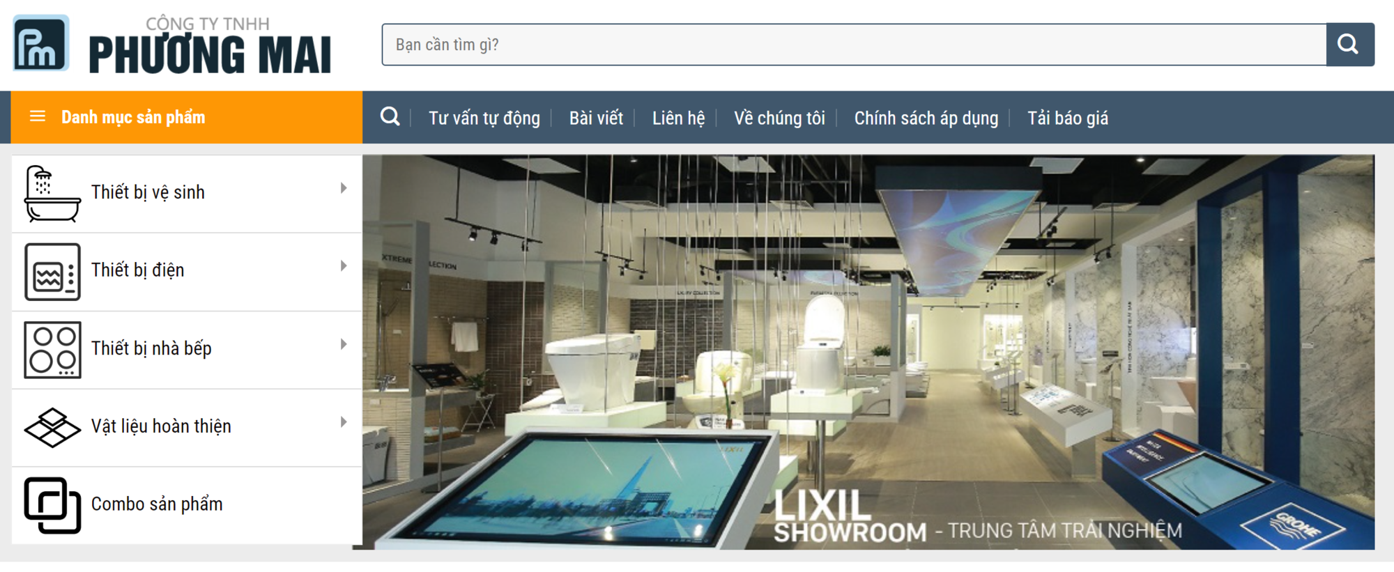 Showroom thiết bị vệ sinh Phương Mai