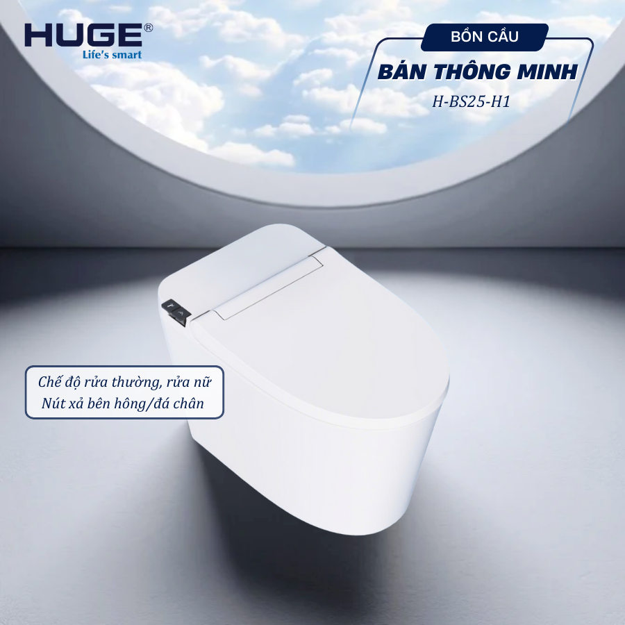 BỒN CẦU BÁN THÔNG MINH H-BS25-H1 BỒN CẦU BÁN THÔNG MINH TIẾT KIỆM NƯỚC H-BS25-H1