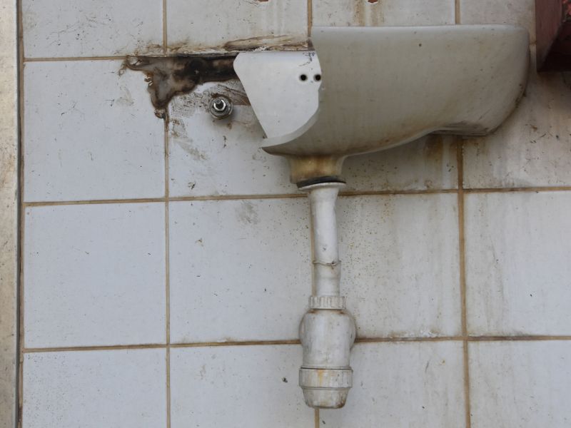 Bồn rửa mặt bị nứt hoặc vỡ