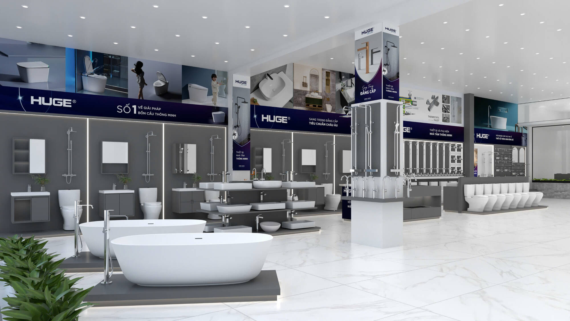 Showroom đẳng cấp của HUGE trên khắp mọi miền đất nước